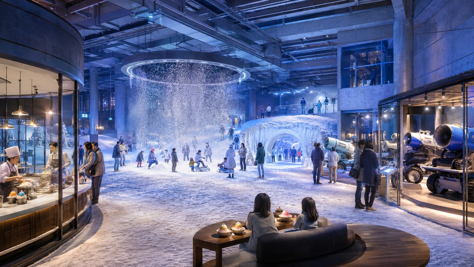 Snow experience space concept